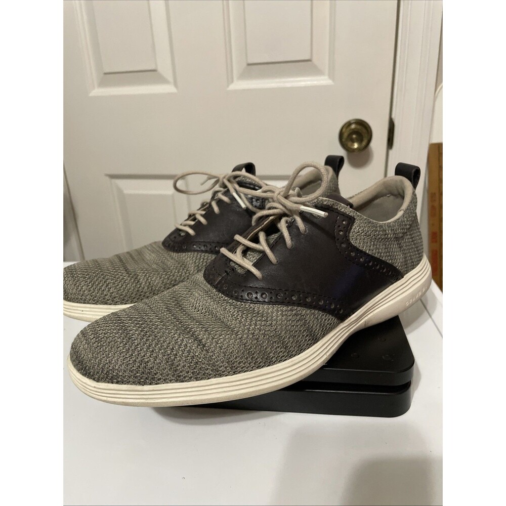 Cole haan grand tour knit oxford shoes hawthorn dark roast casual work Sz 8